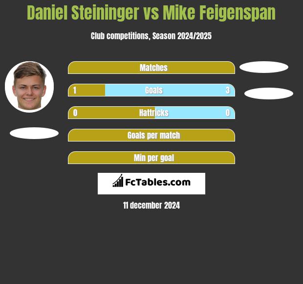 Daniel Steininger vs Mike Feigenspan h2h player stats