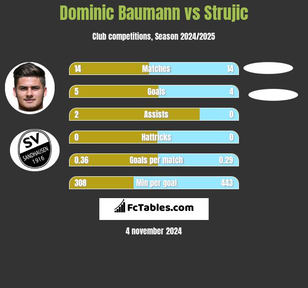 Dominic Baumann vs Strujic h2h player stats