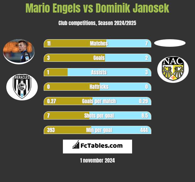 Mario Engels vs Dominik Janosek h2h player stats