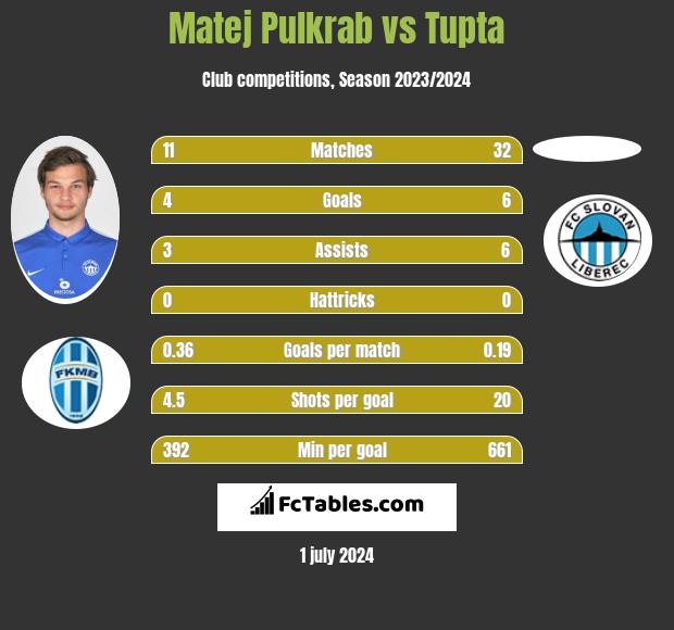 Matej Pulkrab vs Tupta h2h player stats