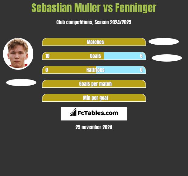 Sebastian Muller vs Fenninger h2h player stats