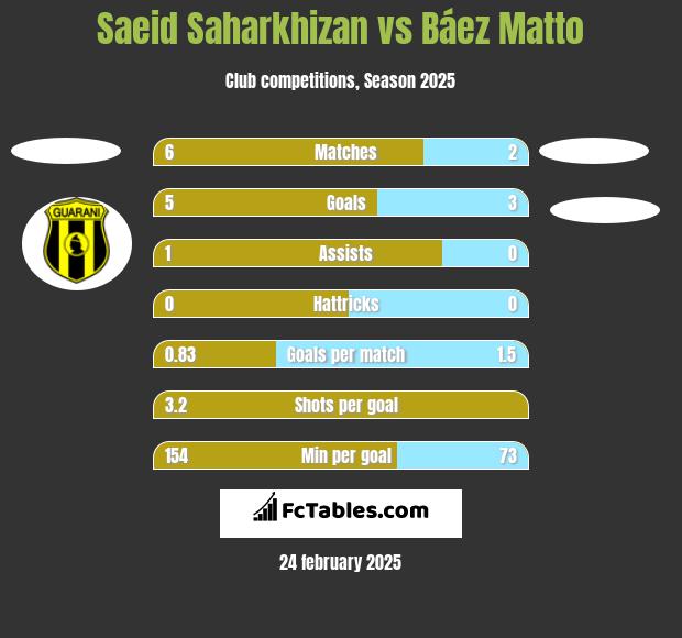 Saeid Saharkhizan vs Báez Matto h2h player stats