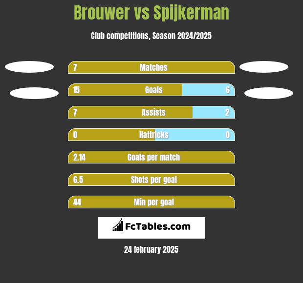 Brouwer vs Spijkerman h2h player stats