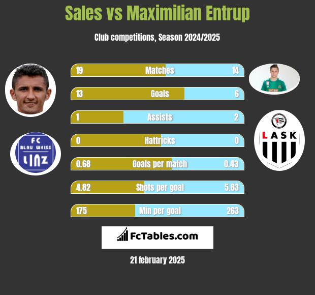 Sales vs Maximilian Entrup h2h player stats