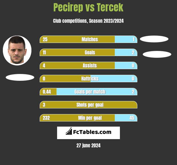 Pecirep vs Tercek h2h player stats