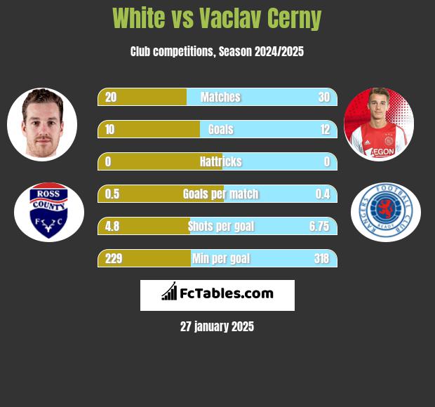 White vs Vaclav Cerny h2h player stats