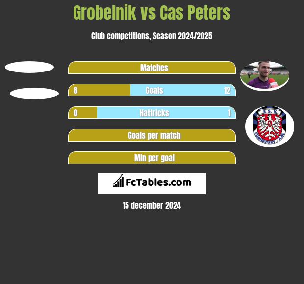 Grobelnik vs Cas Peters h2h player stats