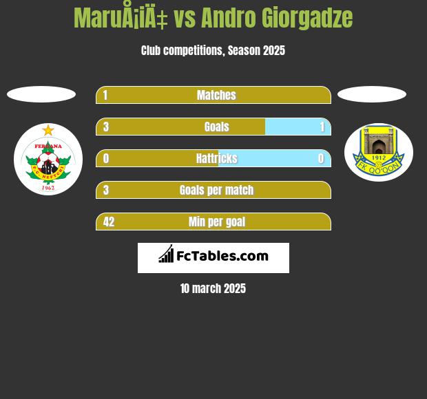 MaruÅ¡iÄ‡ vs Andro Giorgadze h2h player stats