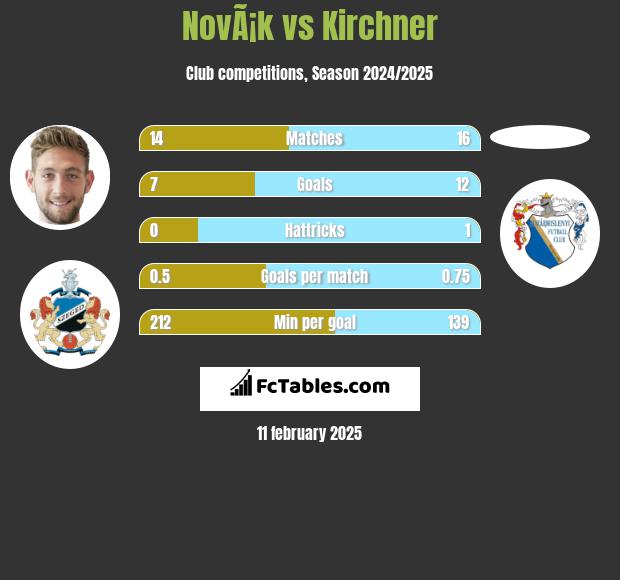 NovÃ¡k vs Kirchner h2h player stats