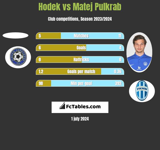 Hodek vs Matej Pulkrab h2h player stats