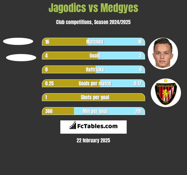 Jagodics vs Medgyes h2h player stats