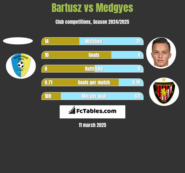 Bartusz vs Medgyes h2h player stats