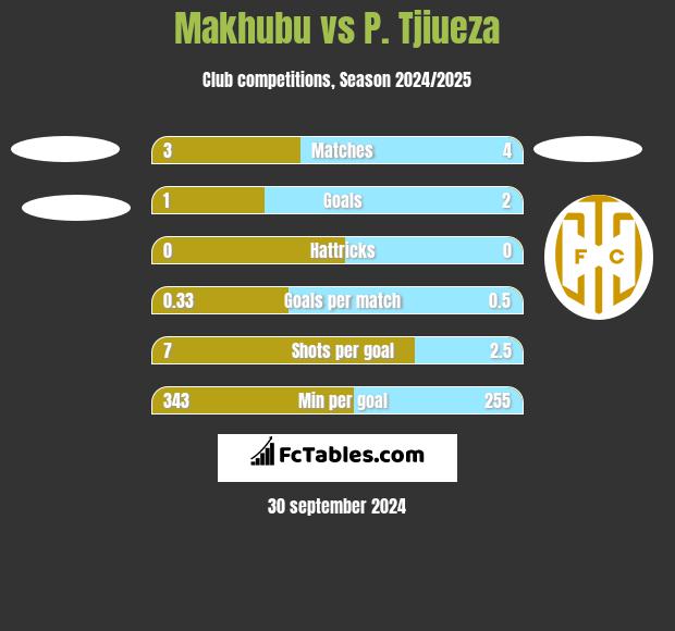 Makhubu vs P. Tjiueza h2h player stats