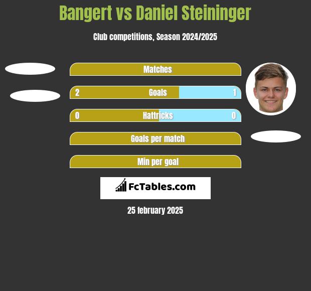 Bangert vs Daniel Steininger h2h player stats