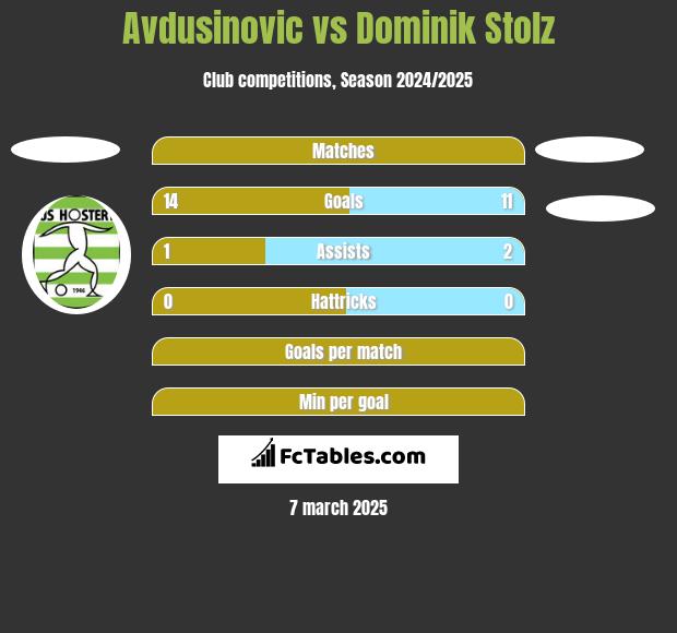 Avdusinovic vs Dominik Stolz h2h player stats