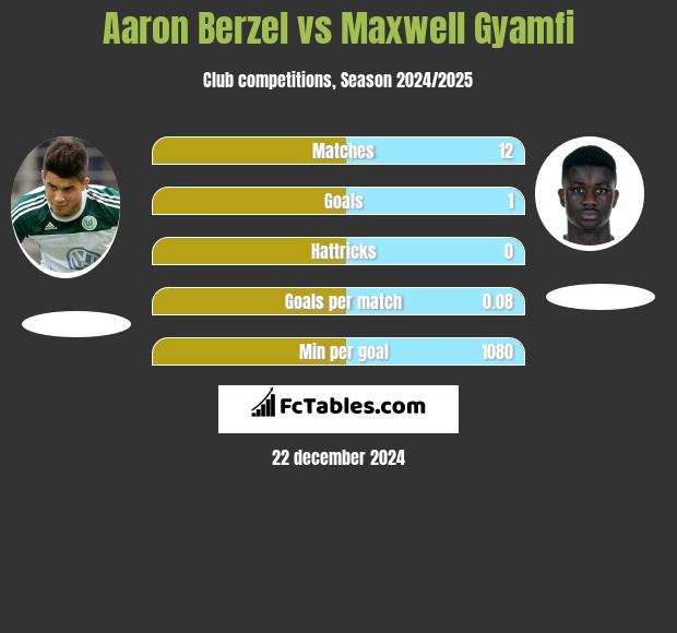 Aaron Berzel vs Maxwell Gyamfi h2h player stats