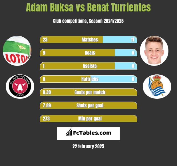 Adam Buksa vs Benat Turrientes h2h player stats