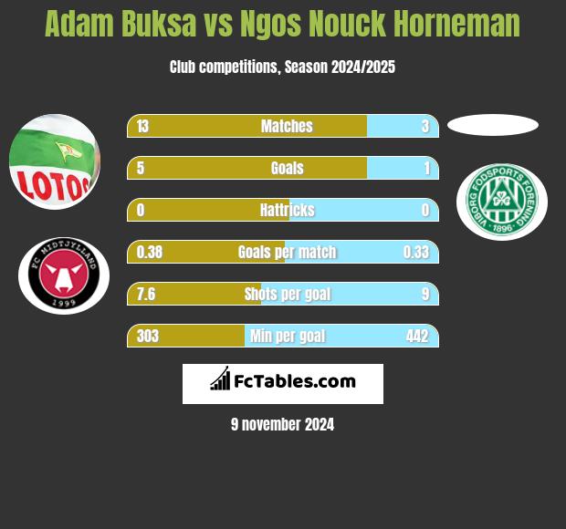 Adam Buksa vs Ngos Nouck Horneman h2h player stats