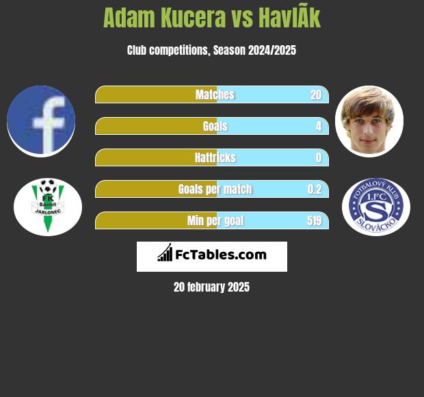 Adam Kucera vs HavlÃ­k h2h player stats