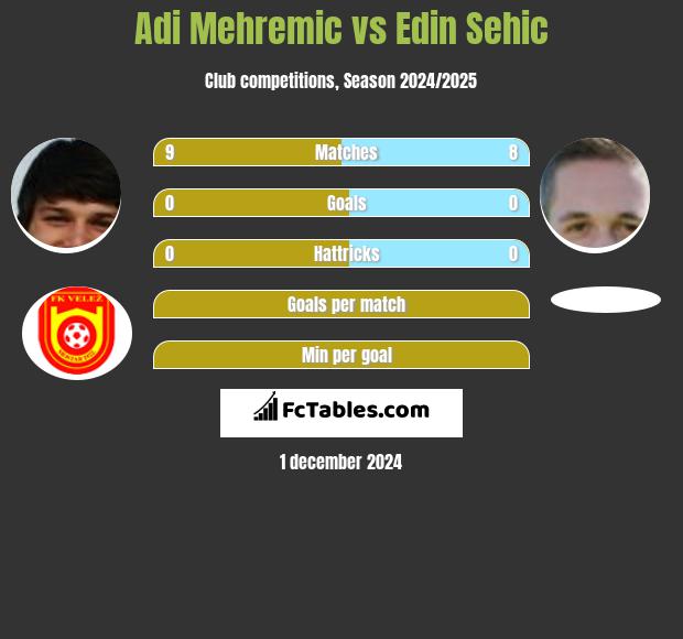 Adi Mehremic vs Edin Sehic h2h player stats