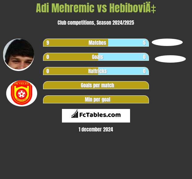 Adi Mehremic vs HebiboviÄ‡ h2h player stats