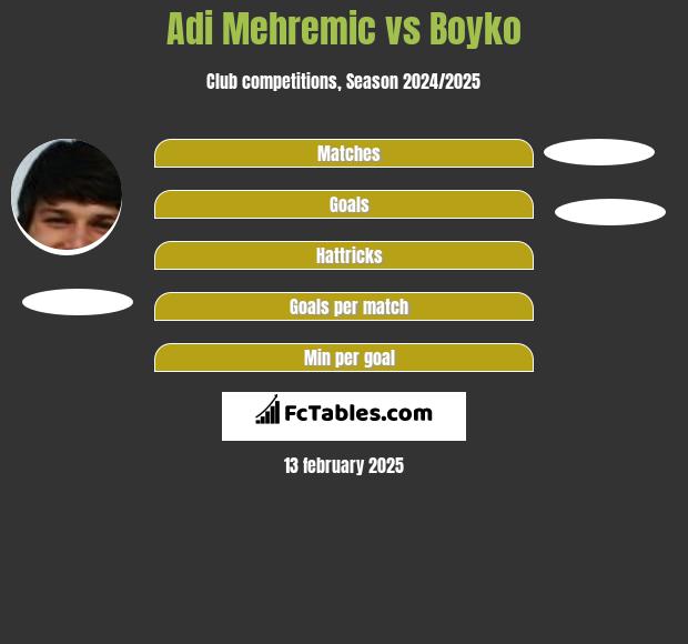 Adi Mehremic vs Boyko h2h player stats