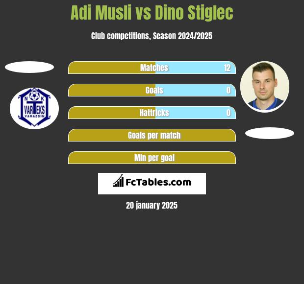 Adi Musli vs Dino Stiglec h2h player stats