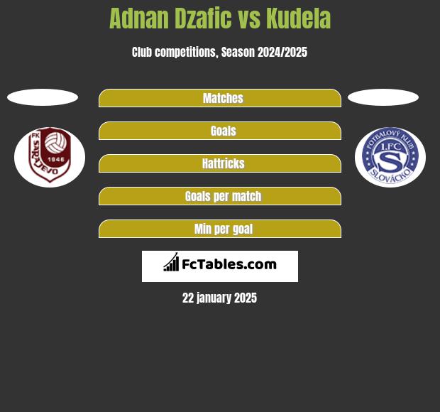 Adnan Dzafic vs Kudela h2h player stats