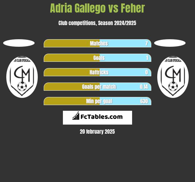 Adria Gallego vs Feher h2h player stats