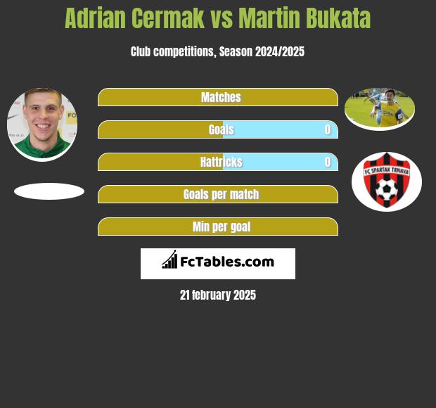 Adrian Cermak vs Martin Bukata h2h player stats