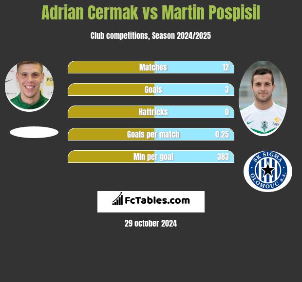 Adrian Cermak vs Martin Pospisil h2h player stats