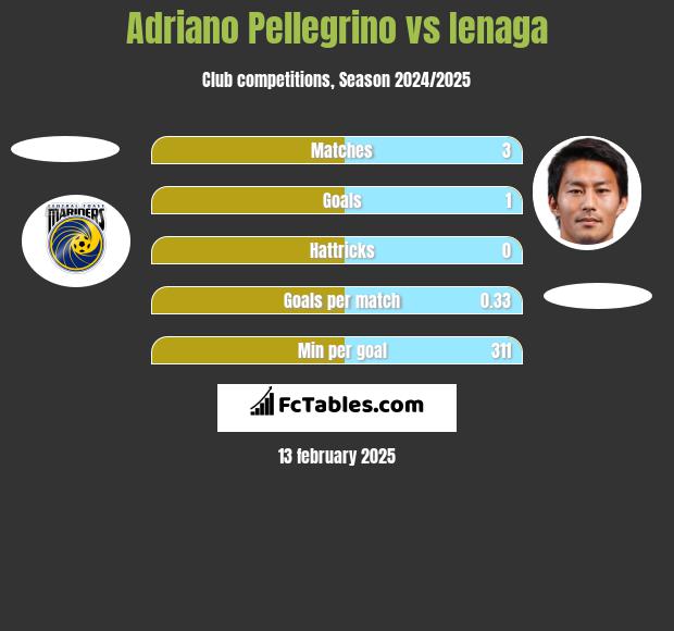 Adriano Pellegrino vs Ienaga h2h player stats