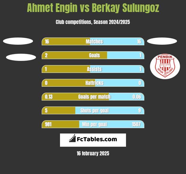 Ahmet Engin vs Berkay Sulungoz h2h player stats