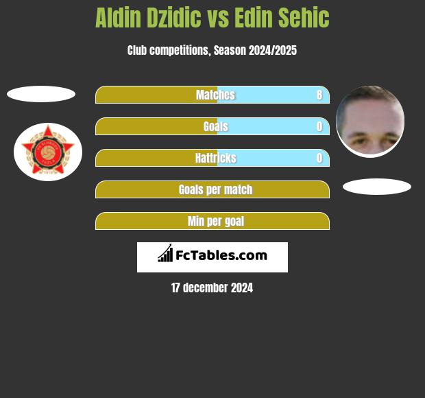 Aldin Dzidic vs Edin Sehic h2h player stats