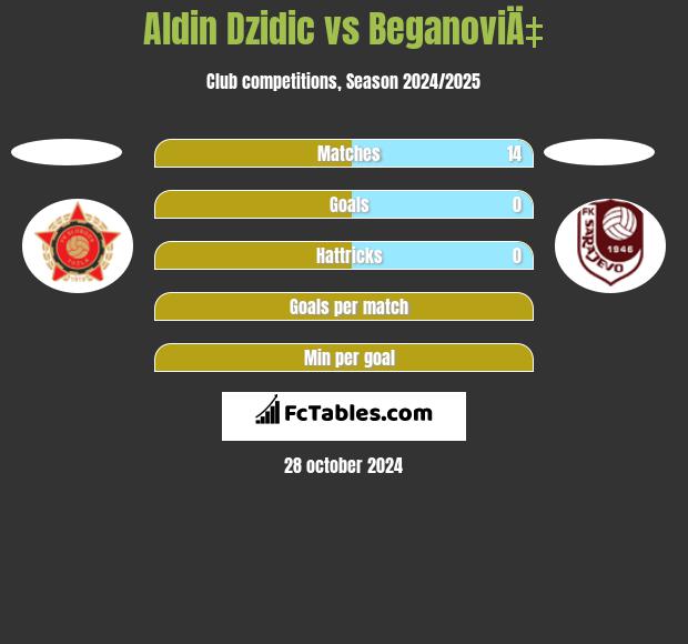 Aldin Dzidic vs BeganoviÄ‡ h2h player stats