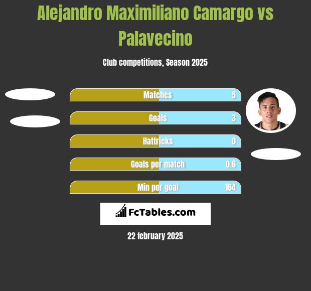 Alejandro Maximiliano Camargo vs Palavecino h2h player stats