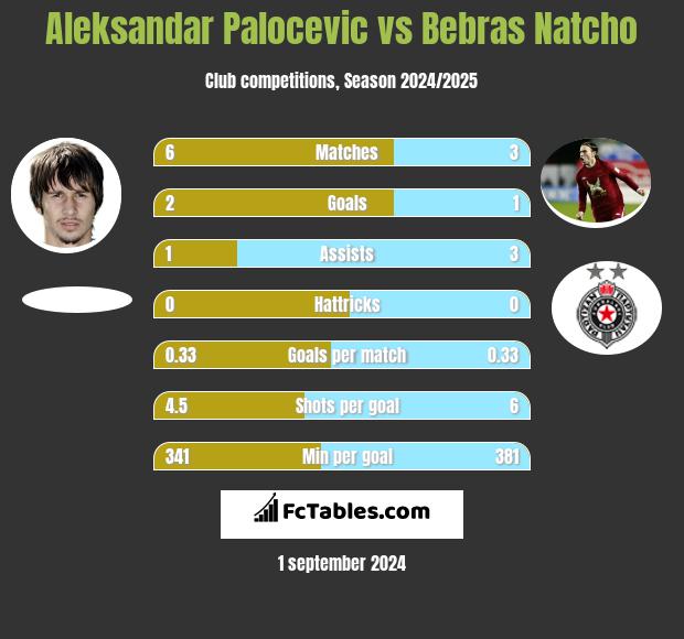 Aleksandar Palocevic vs Bebras Natcho h2h player stats