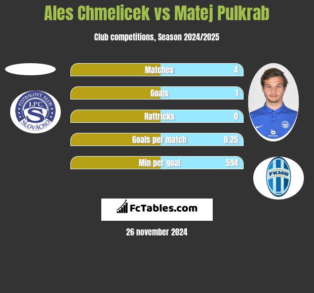 Ales Chmelicek vs Matej Pulkrab h2h player stats