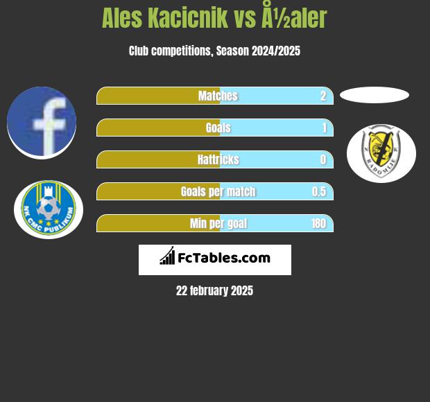 Ales Kacicnik vs Å½aler h2h player stats