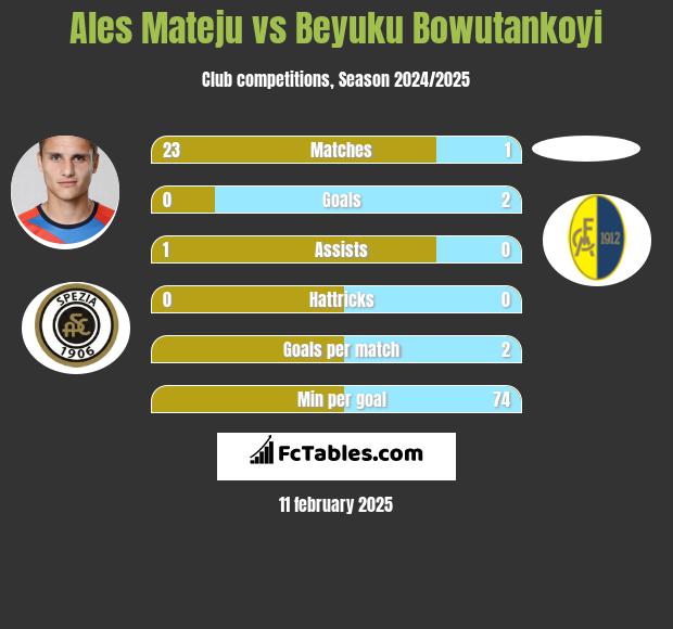 Ales Mateju vs Beyuku Bowutankoyi h2h player stats