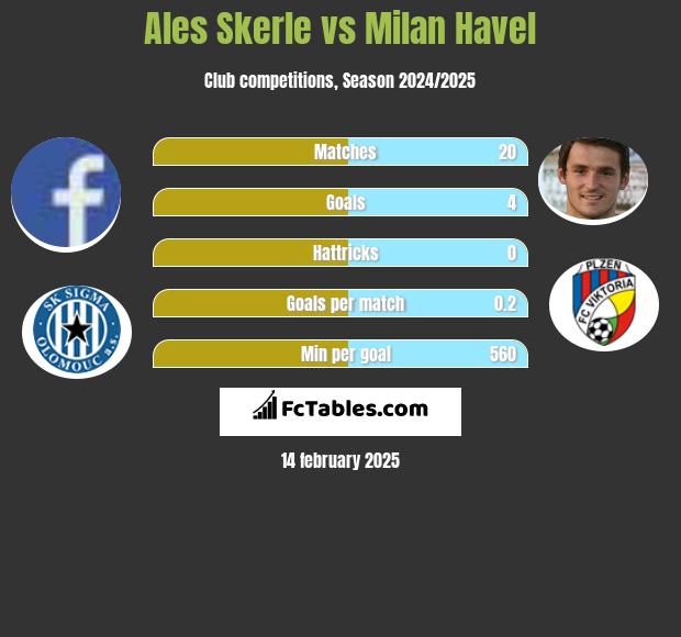 Ales Skerle vs Milan Havel h2h player stats