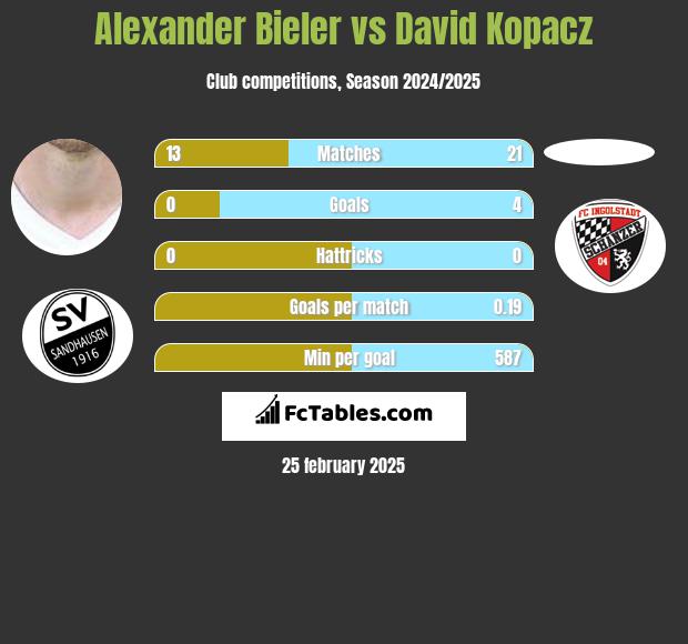 Alexander Bieler vs David Kopacz h2h player stats