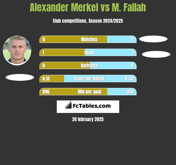 Alexander Merkel vs M. Fallah h2h player stats