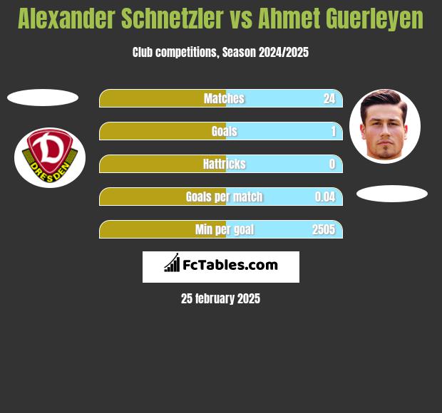 Alexander Schnetzler vs Ahmet Guerleyen h2h player stats