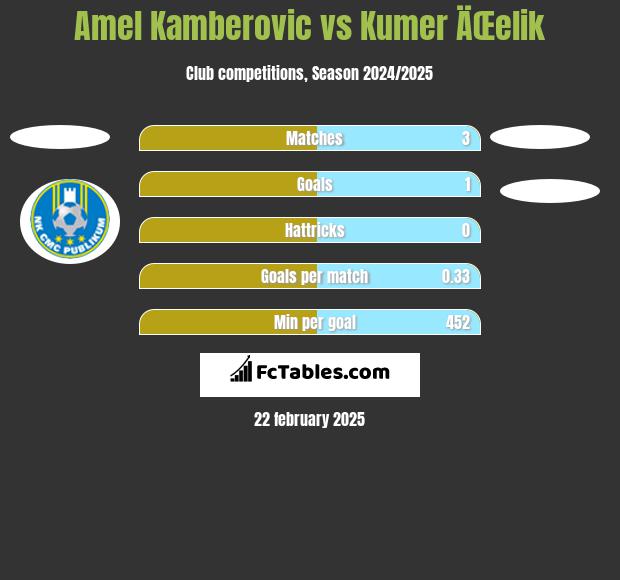 Amel Kamberovic vs Kumer ÄŒelik h2h player stats