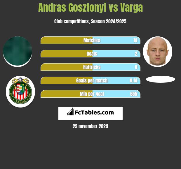 Andras Gosztonyi vs Varga h2h player stats