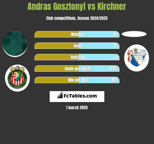 Andras Gosztonyi vs Kirchner h2h player stats