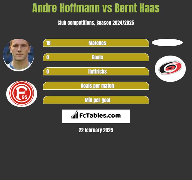 Andre Hoffmann vs Bernt Haas h2h player stats