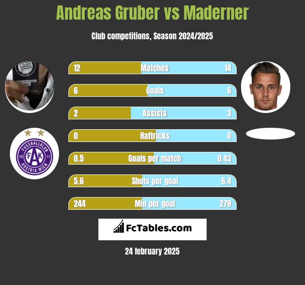 Andreas Gruber vs Maderner h2h player stats