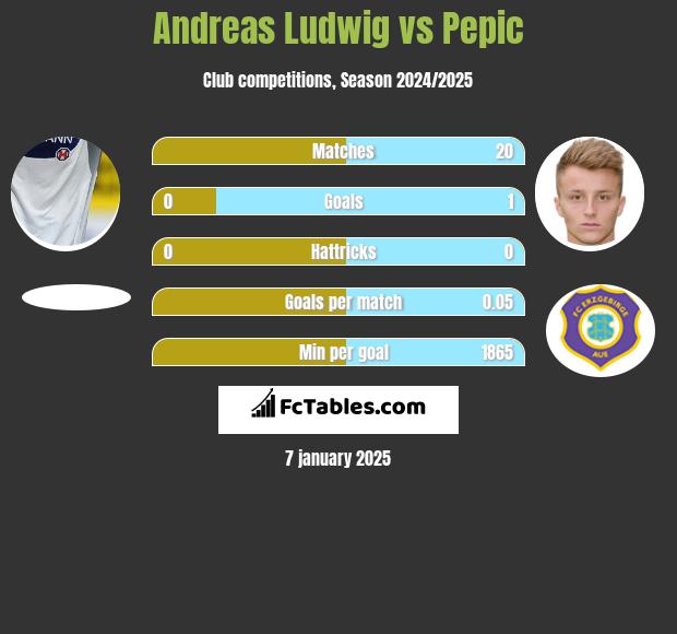 Andreas Ludwig vs Pepic h2h player stats